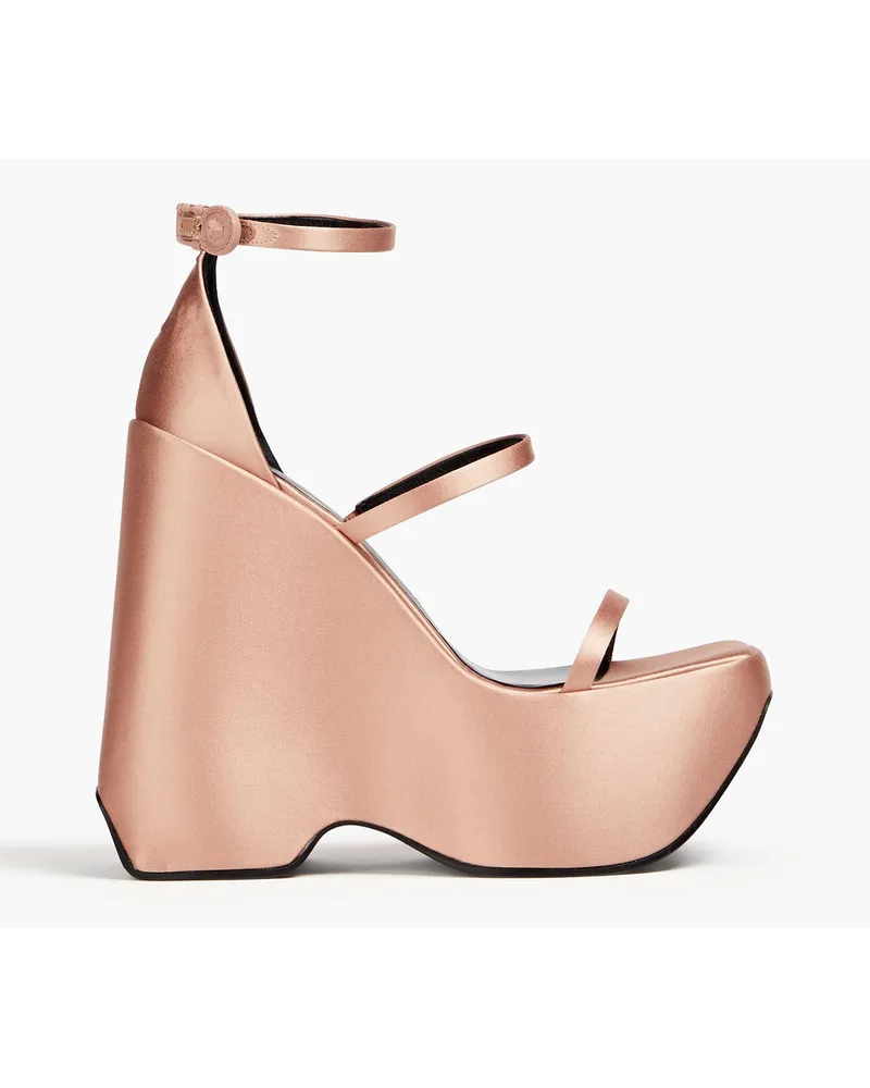 Versace Satin wedge sandals - Pink Pink