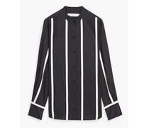 Leonne striped crepe shirt - Black