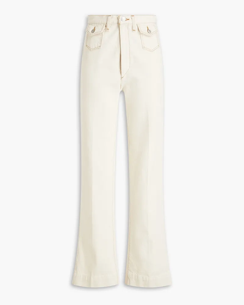 70s high-rise wide-leg jeans - White