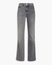 Frame Denim Le High faded high-rise flared jeans - Gray Gray