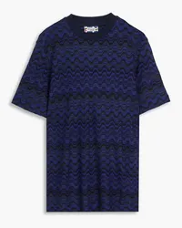 Missoni Crochet-knit T-shirt - Blue Blue