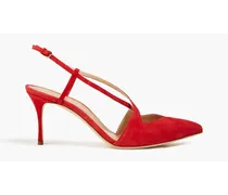 Suede slingback pumps - Red