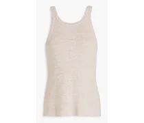 Wool, silk and cashmere-blend tank - Neutral