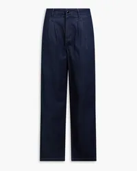 Paige Bella pleated high-rise tapered jeans - Blue Blue