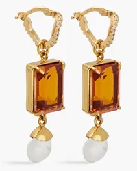 Cornelia Webb 24-karat gold-plated multi-stone earrings - Metallic Metallic