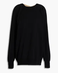 Moschino Chain-embellished wool sweater - Black Black