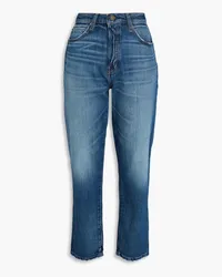 Frame Denim Faded cropped straight-leg jeans - Blue Blue