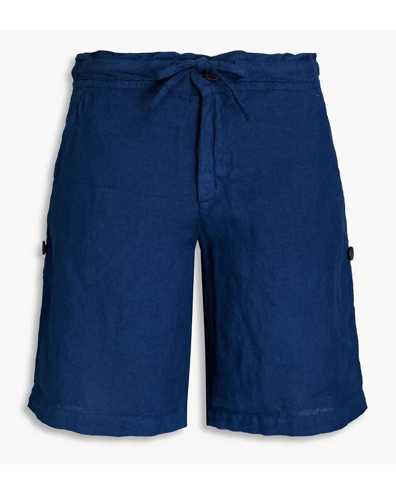 120% Lino Linen shorts - Blue Blue