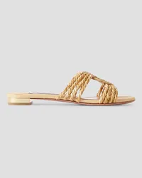 Aquazzura Hawaii raffia sandals - White White