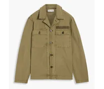 Appliquéd cotton-ripstop jacket - Green