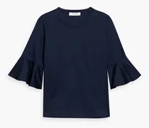 Cotton-jersey blouse - Blue