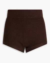 Rag & Bone Selah ribbed wool-blend shorts - Brown Brown