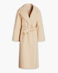 Sandro Belted wool-felt coat - Neutral Neutral