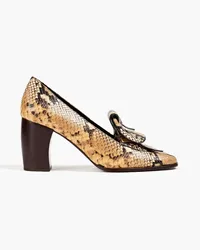 Tory Burch Snake-effect leather pumps - Animal print Animal