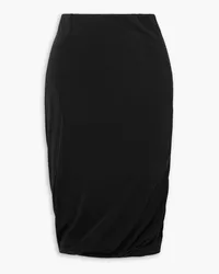 Jil Sander Gathered stretch-jersey midi skirt - Black Black