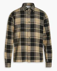 Officine Generale Sol checked cotton-flannel shirt - Neutral Neutral