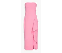 Draped crepe midi dress - Pink