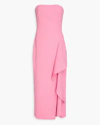 RASARIO Draped crepe midi dress - Pink Pink