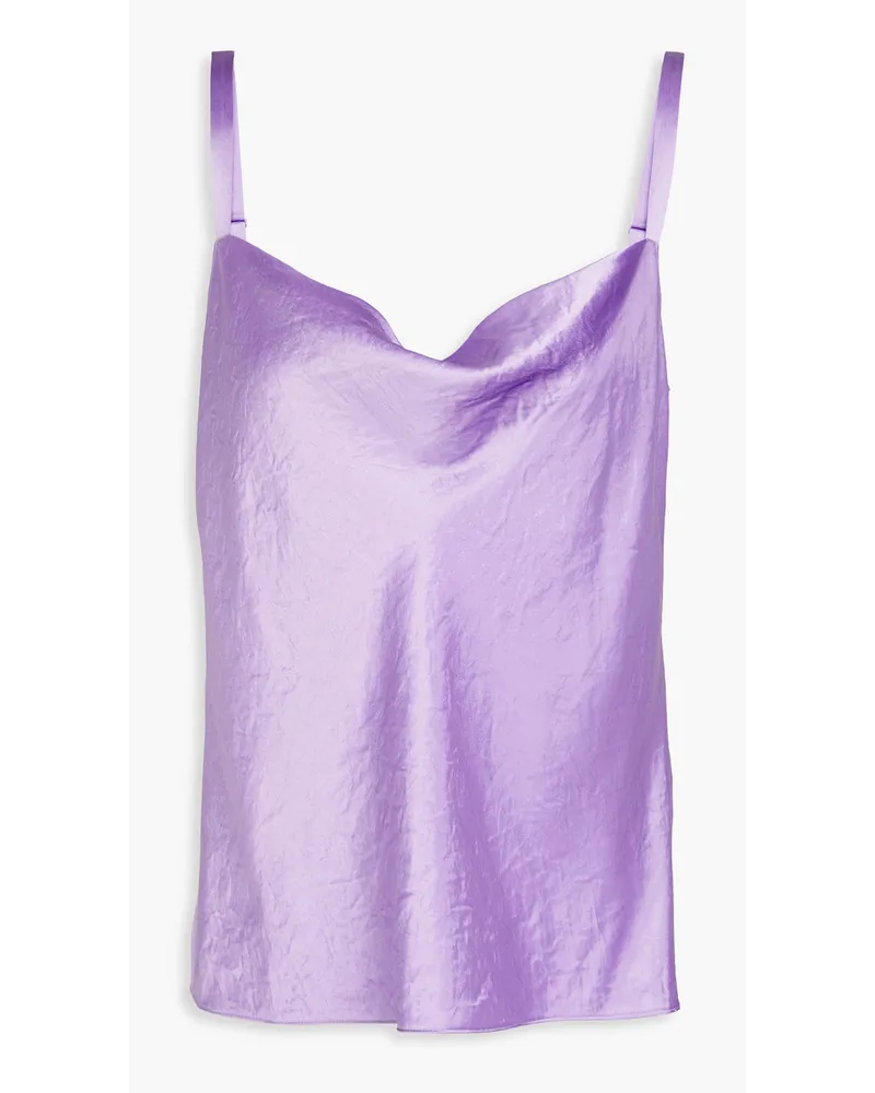 Vince Crinkled satin camisole - Purple Purple