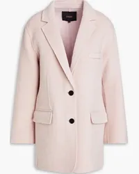 Maje Wool-blend felt coat - Pink Pink