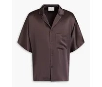 Satin shirt - Brown