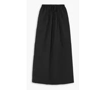 organic cotton-poplin maxi skirt - Black