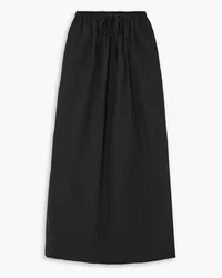 Matteau organic cotton-poplin maxi skirt - Black Black