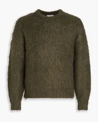 John Elliott + Co Brushed ribbed-knit sweater - Green Green