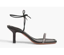 Le Ozzie crystal-embellished leather sandals - Black