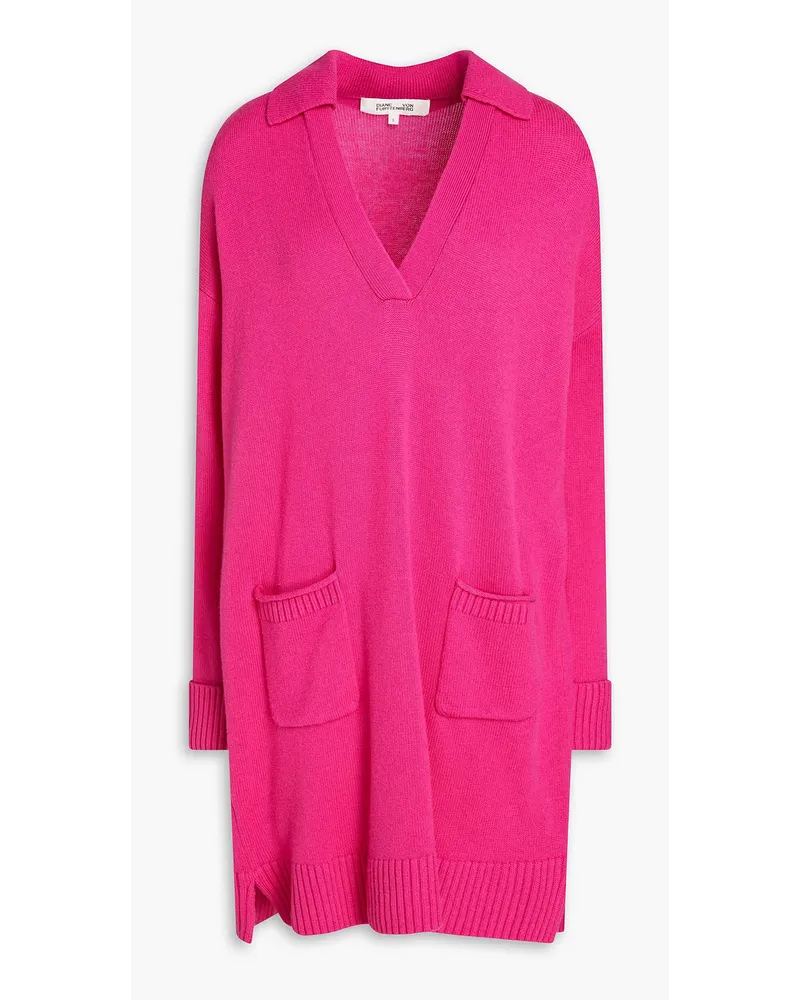 Diane von Furstenberg Malone wool and cashmere-blend mini dress - Pink Pink