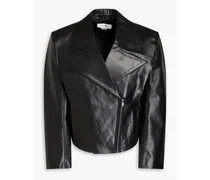Leather biker jacket - Black