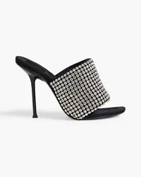 Alexander Wang Sienna crystal-embellished satin mules - Black Black