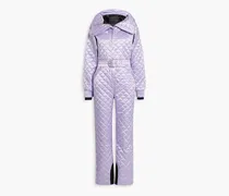 Courmayeur belted quilted ski suit - Purple