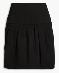 Emporio Armani Pleated denim mini skirt - Black Black