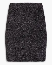 IRO Metallic knitted mini pencil skirt - Black Black