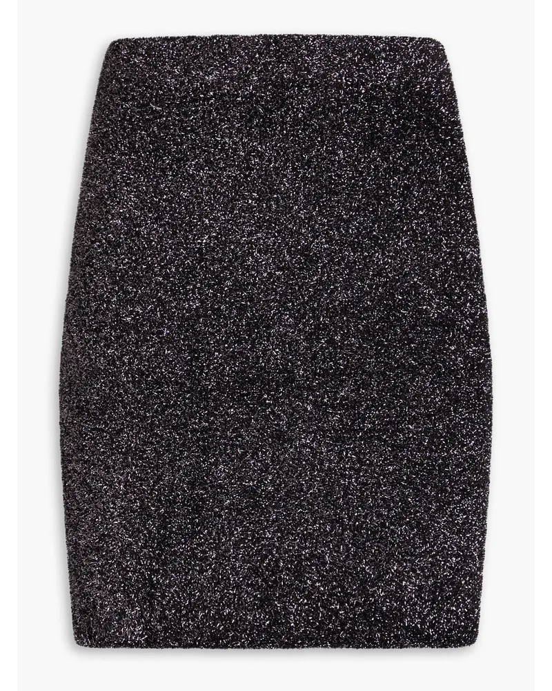 IRO Metallic knitted mini pencil skirt - Black Black