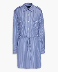 Rag & Bone Nadine striped poplin mini shirt dress - Blue Blue