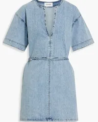 Frame Denim Belted denim mini dress - Blue Blue