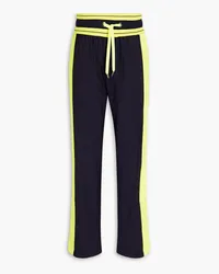 Dolce & Gabbana Neon-trimmed checked wool-blend pants - Blue Blue