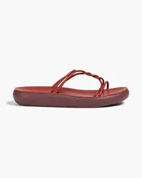 Ancient Greek Sandals Twisted faux leather sandals - Burgundy Burgundy