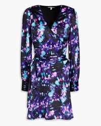 Olivia Rubin Sabrina tie-dyed satin wrap dress - Purple Purple