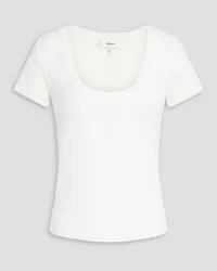 Frame Denim Ribbed modal-blend jersey T-shirt - White White