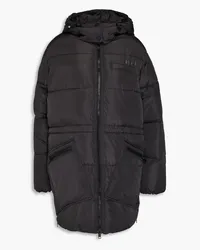 Ganni Quilted shell hooded jacket - Black Black