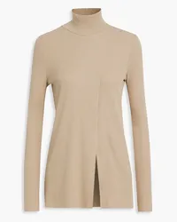 The Range Ribbed TENCEL™-blend turtleneck sweater - Neutral Neutral