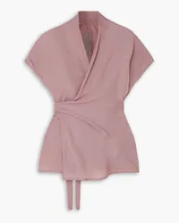 Rick Owens Draped jacquard wrap top - Pink Pink