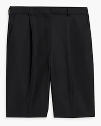 Acne Studios Pleated grain de poudre shorts - Black Black