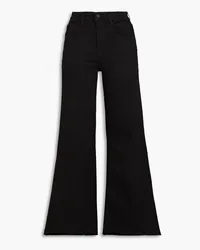 Frame Denim Le Palazzo Crop high-rise wide-leg jeans - Black Black