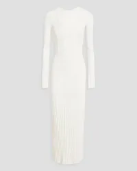 Dion Lee Layered ribbed merino wool-blend midi dress - White White