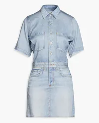 Rag & Bone Printed TENCEL™ mini shirt dress - Blue Blue