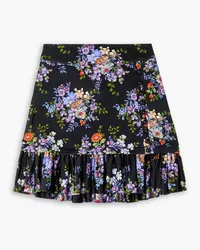 Paco Rabanne Ruffled floral-print stretch-jersey mini skirt - Purple Purple